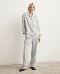 Mango Women's Striped Pajama Pants
