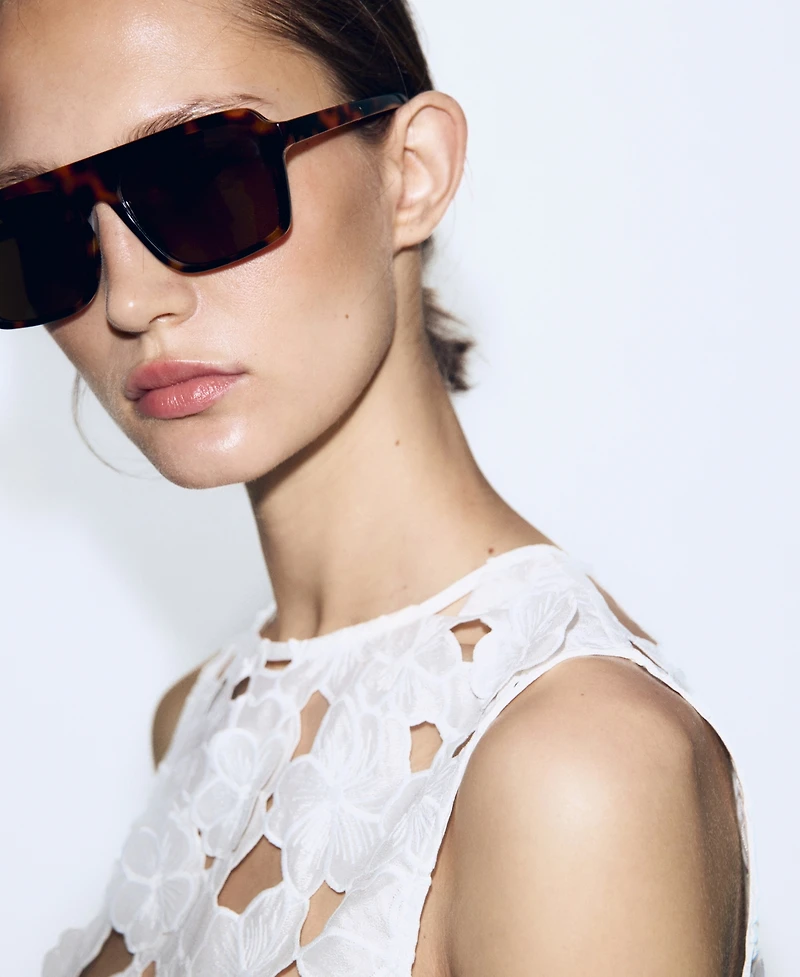 Mango Women's Openwork Embroidery Top