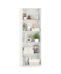 Gymax 5-Tier Bookshelf Open Bookcase Freestanding Display Shelf Storage Organizer