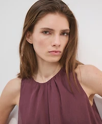 Mango Women's Ruffled Draped Dress