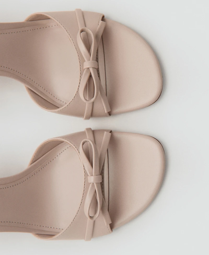 Mango Women's Bow Detail Strappy Heeled Sandals