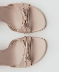 Mango Women's Bow Detail Strappy Heeled Sandals