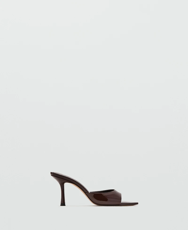 Mango Women's Patent Leather Effect Heeled Sandals