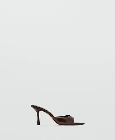 Mango Women's Patent Leather Effect Heeled Sandals
