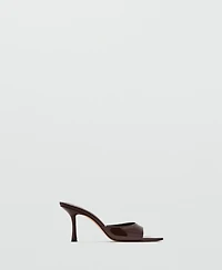 Mango Women's Patent Leather Effect Heeled Sandals