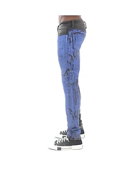 Hvman Chosen To Prevail x Cult Men's Strat Super Skinny Fit Jean Crinkled