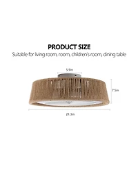 Clihome 21 inch Ceiling Fan Light, Silent Remote Control with Timing Function, Adjustable Color Temperature