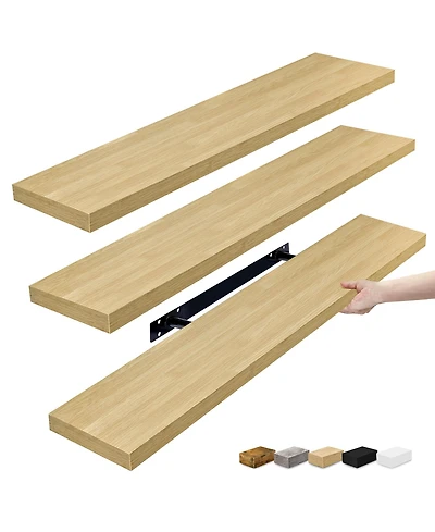 Sorbus 3 Pack 35 Inch Long Floating Wall Shelves - for Bathroom, Bedroom, Living Room, and more