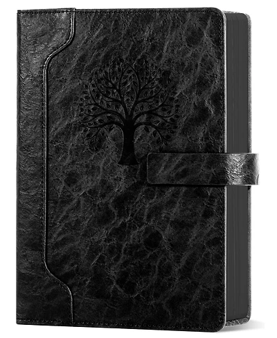 Gnuadz Lined Leather Journal Vintage Tree Magnetic Closure Hardcover Diary