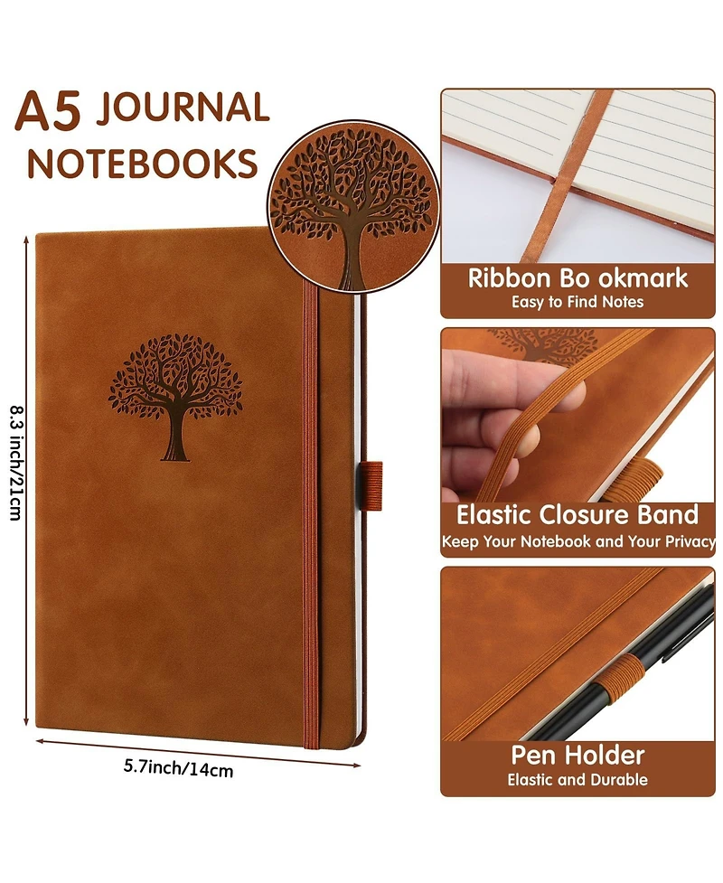 Gnuadz Leather Notebook Journal Hard Cover A5 Writing