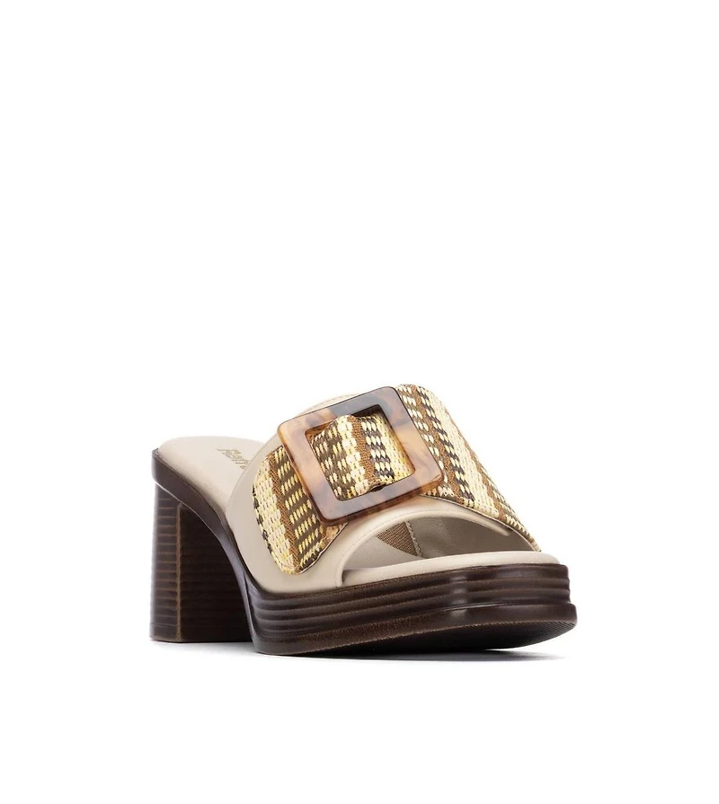 Xti Women's Refresh Collection Block Heel Slip On Sandals