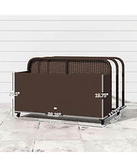 Outsunny Wicker Pool Float Storage Organizer, Holder