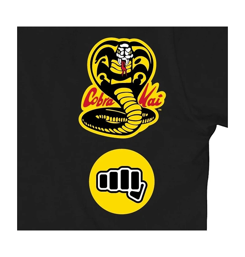Cobra Kai Boys Black Youth Basic Graphic Tee