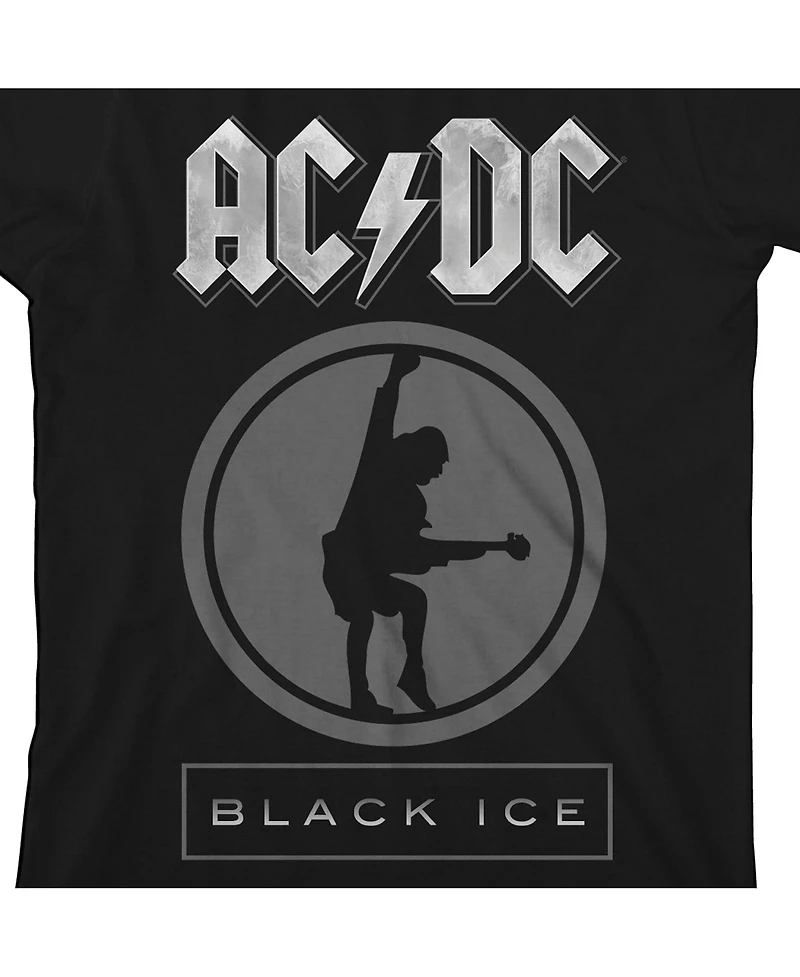 Ac/Dc Boys Acdc Black Ice Crew Neck Short Sleeve T-shirt-Small