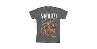 Naruto Character Squad Youth Charcoal Gray Graphic Tee