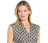 R & M Richards Women's Ruched Knee-Length Dress