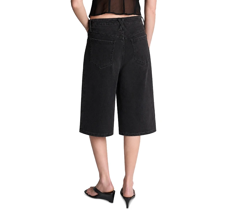 Kenneth Cole Women's Wide-Leg High-Rise Shorts
