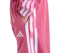 adidas Girls' 2T-6X Long-Sleeve 3-Stripe Jacket and Pants, 2-Piece Set