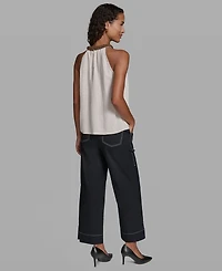 Karl Lagerfeld Paris Women's Halter Neck Top