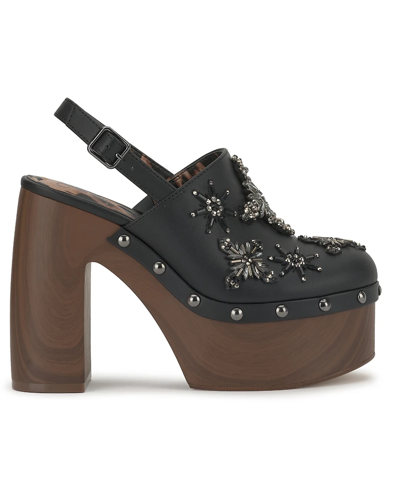 Jessica Simpson Women's Cazea Platform Block Heel Cozy Clogs