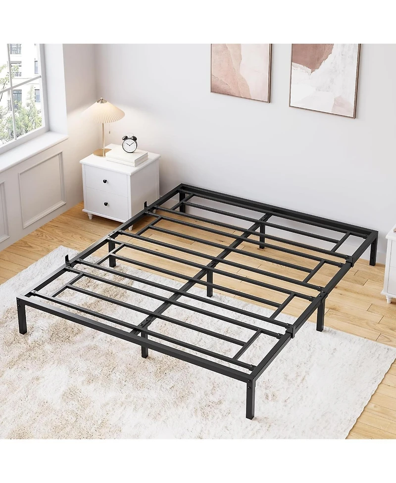gaomon 10" Bed Frame, Heavy Duty Platform Bed with Storage Space, Steel Support, No Box Spring Needed