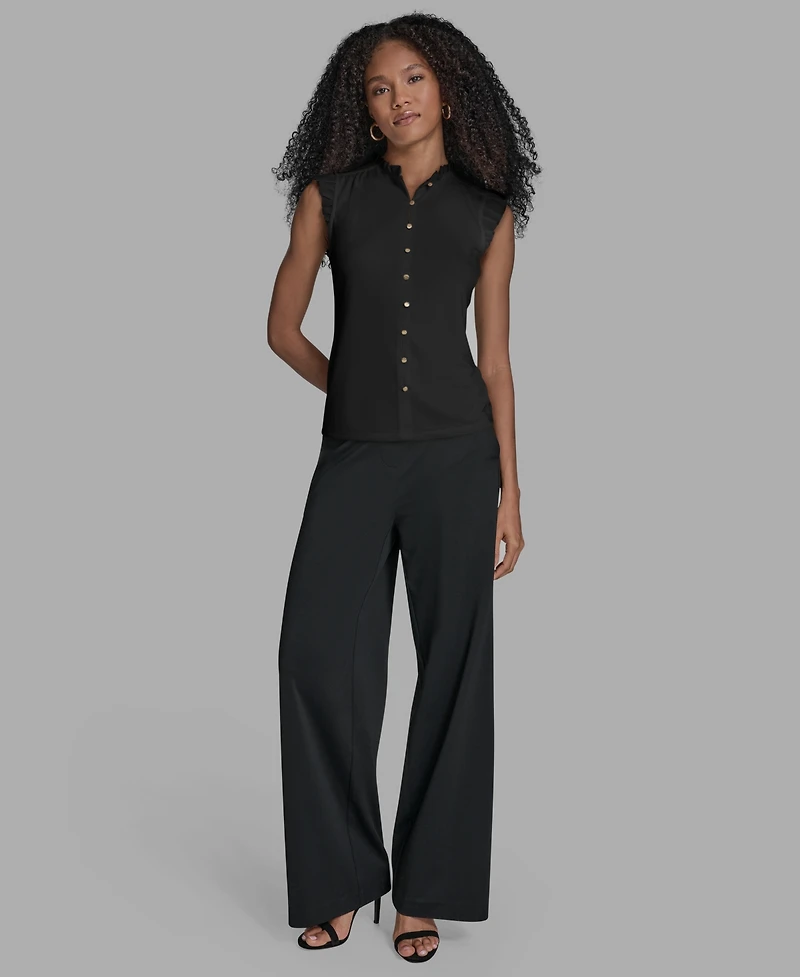 Bcbg Women's Sleeveless Button Down Blouse