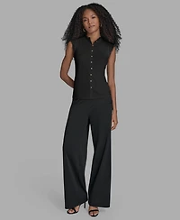 Bcbg Women's Sleeveless Button Down Blouse