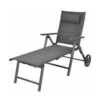 Boyel Living Patio Reclining Chaise Lounge with Adjust Neck Pillow