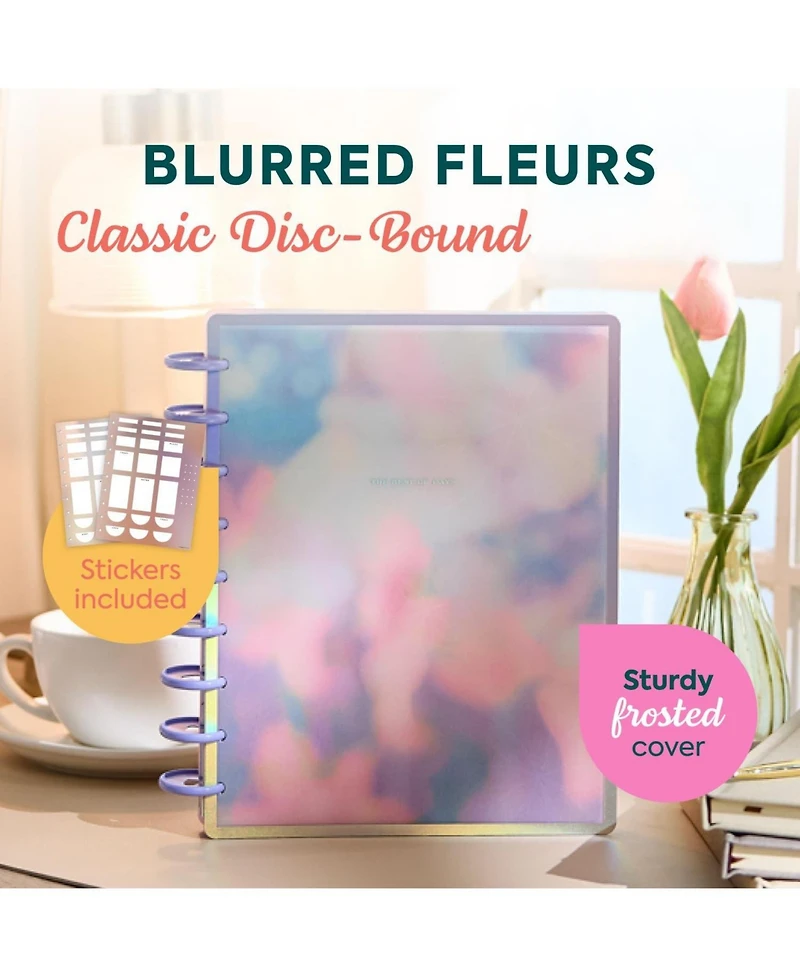 Gnuadz Happy Planner Classic Dashboard Blurred Fleurs July 2026-June 2027