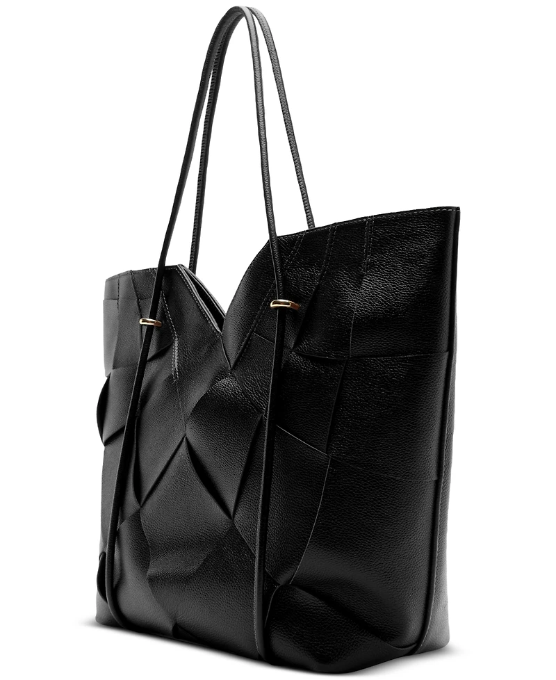 Arezzo Sarah Medium Leather Tote Handbag