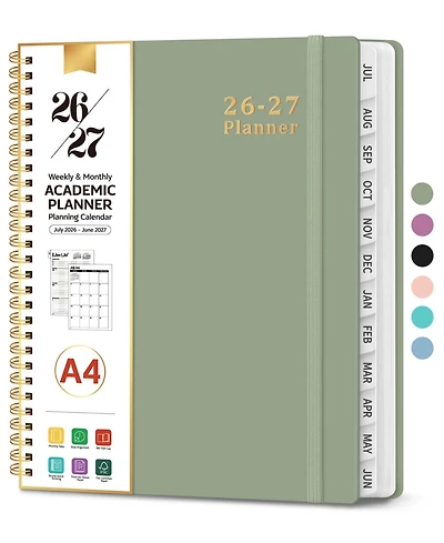 Gnuadz Planner 2026-2027 Academic Weekly Monthly Hardcover Tabs