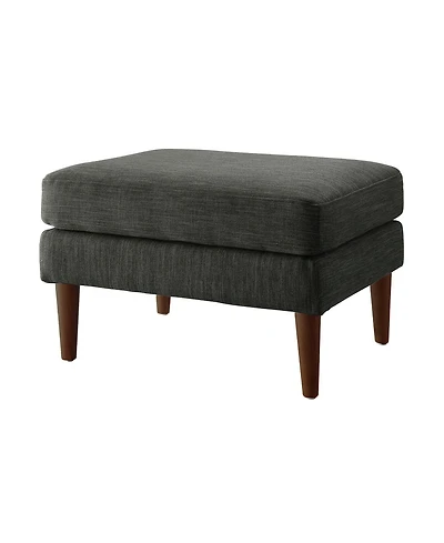Convenience Concepts 27" Faux Linen Marlow Mid Century Ottoman