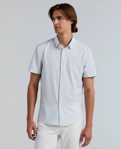 Perry Ellis Men's Square Stripe Print Shirt