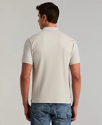 Perry Ellis Men's Slim-Fit Ribbed-Knit 1/4-Zip Polo Shirt
