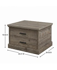Sauder Aspen Post Coffee Table, Pebble Pine finish