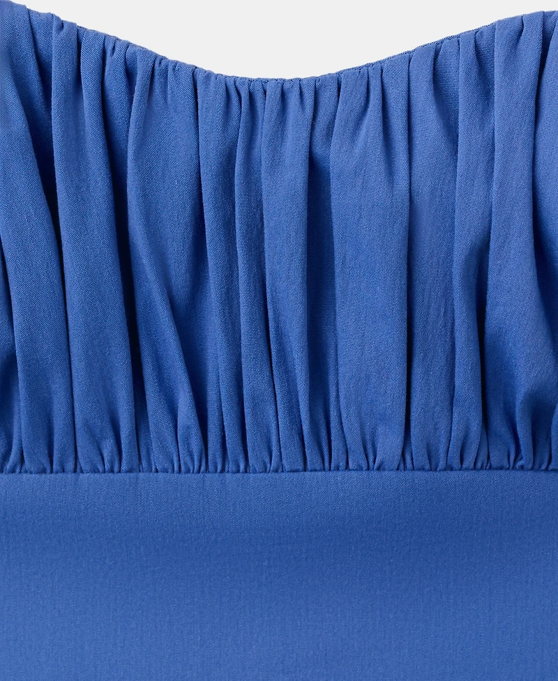 Mango Women's Ruched Strapless Dress