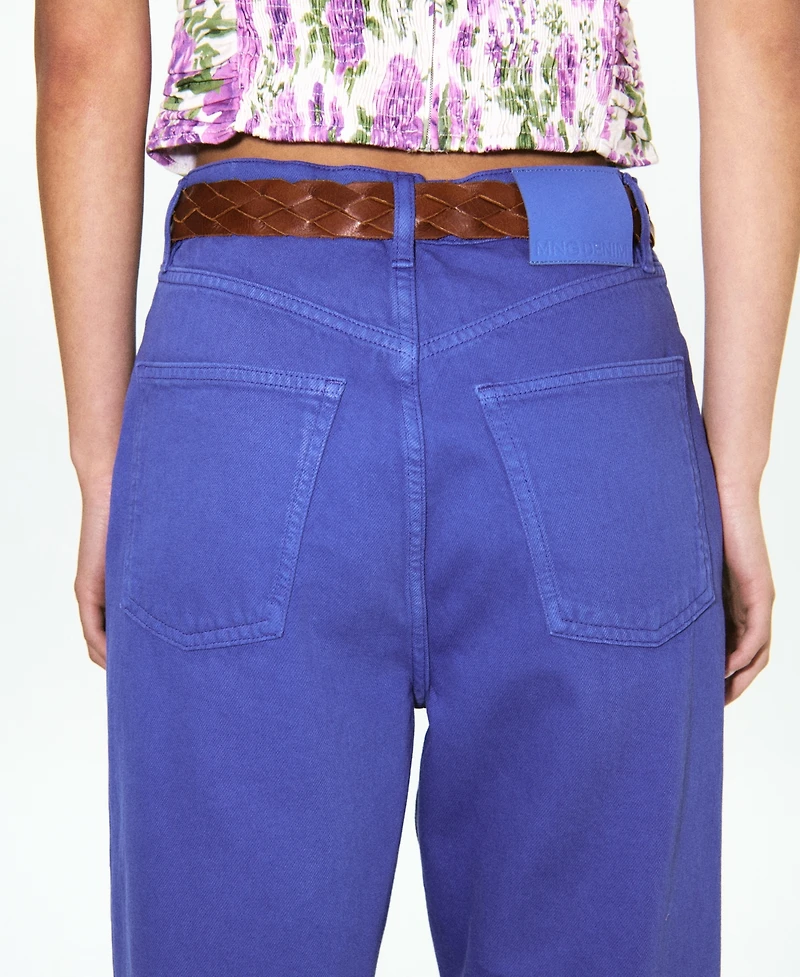 Mango Women's High-Waisted Mom-Fit Jeans