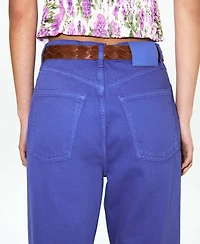 Mango Women's High-Waisted Mom-Fit Jeans