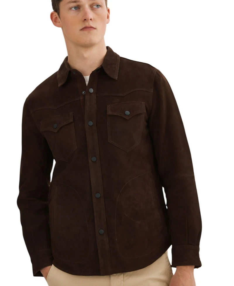 Regency Leathers Men's Gem Western Suede Shirt