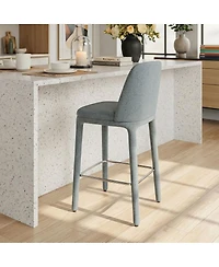 Maison Boucle Set of 3 Counter Height Stools With Back, 26.5" Seat