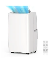 Xo 14,000 Btu Portable Air Conditioner with Cooling, Dehumidification and Fan, Led Touch Panel, Remote and Window Kit