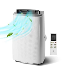 Xo 14,000 Btu Portable Air Conditioner with 3-in-1 Cooling, Dehumidifier and Fan, Quiet Sleep Mode, Remote and Dual Exhaust