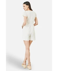 Yumi Women's Cotton Broderie Anglaise Playsuit