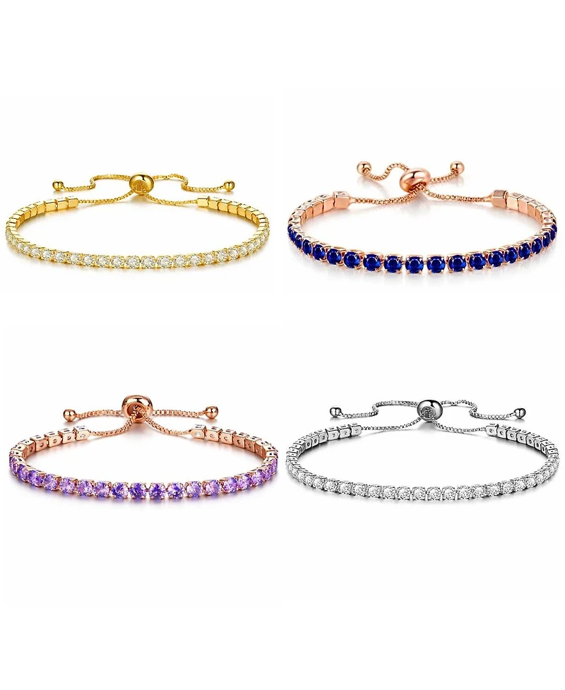 Rebl Jewelry Dainty Cz Tennis Bracelet