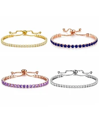 Rebl Jewelry Dainty Cz Tennis Bracelet
