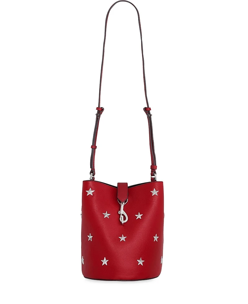 Rebecca Minkoff Megan Leather with Small Stars Bucket Handbag