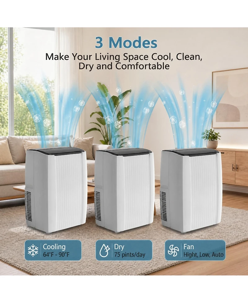 Xo Portable Air Conditioner, Cools/Heats Up to 550 Sq.Ft, 12000 Btu