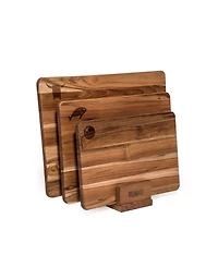Teakhaus Essential Kitchen Boards With Display Stand Set of 3