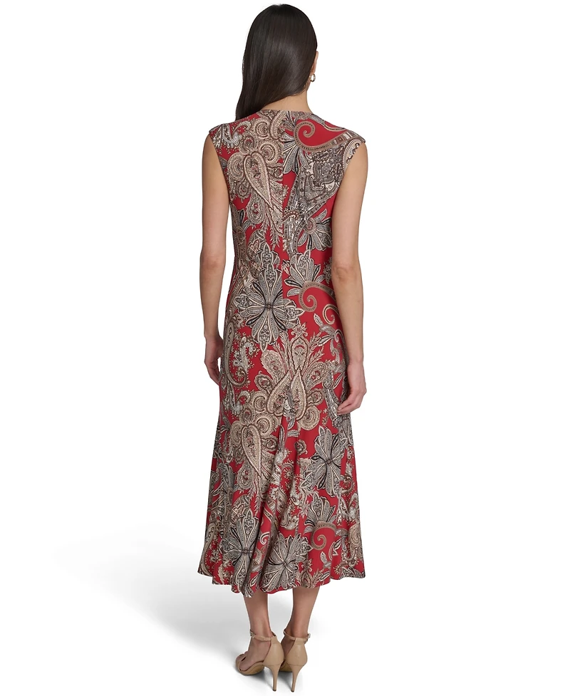 Tommy Hilfiger Women's V-Neck Printed Dress