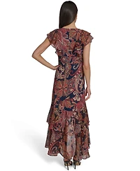 Tommy Hilfiger Women's Paisley Print Flutter-Sleeve Dress